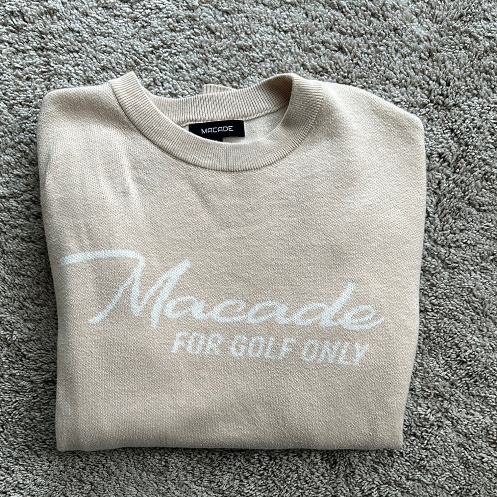 Macade for golf only size small sweater light beige cream worn a few times